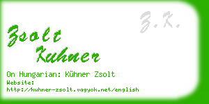 zsolt kuhner business card